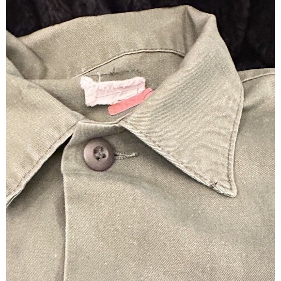 US Army Field Jacket Size Small  Green 1970s Military Olive Faded - Picture 3 of 13